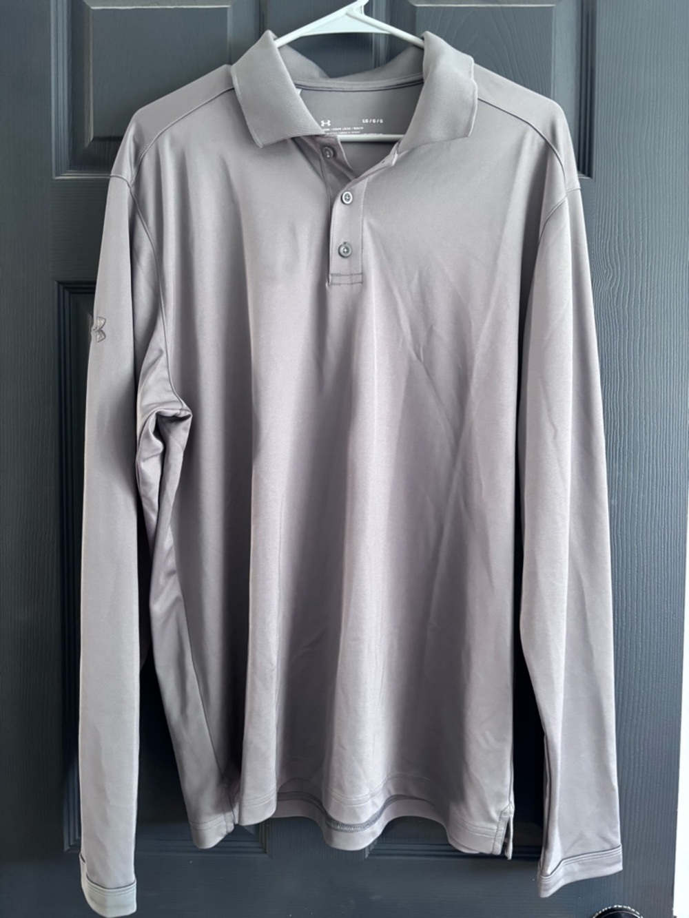 Under Armour Men's Long-Sleeve Polo — Light Gray